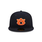 Auburn New Era 5950 AU Logo Flat Bill Fitted Cap